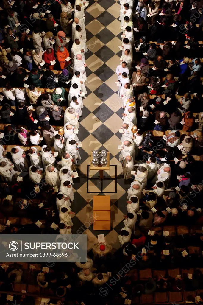 Chrism mass (Easter wednesday)  in Notre Dame Cathedral, Paris