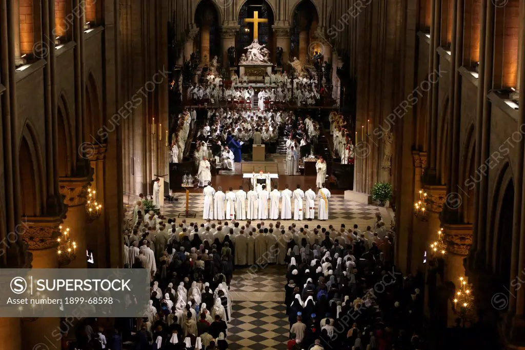 Chrism mass (Easter wednesday) in Notre Dame Cathedral, Paris