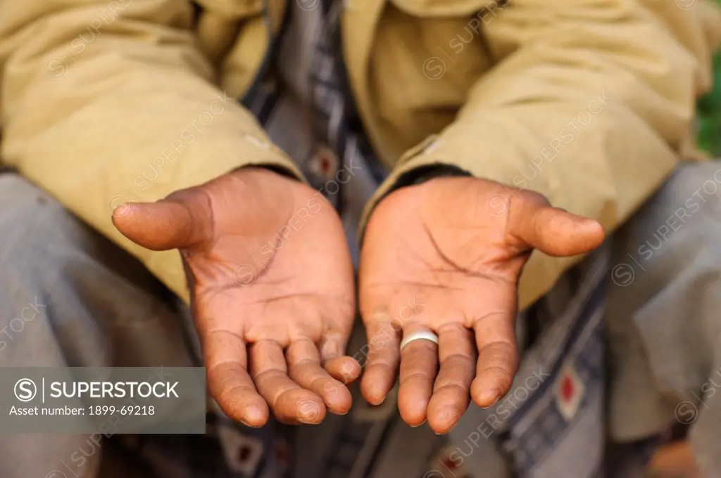 Hands of a muslim prayer.