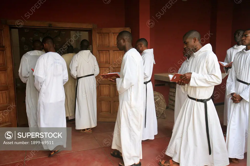 Mass procession in Keur Moussa benedictine abbey