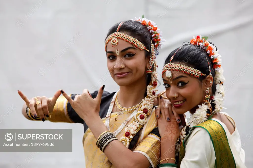 Dancers at  Janmashtami festival at Bhaktivedanta Manor ISKCON (Hare Krishna) temple