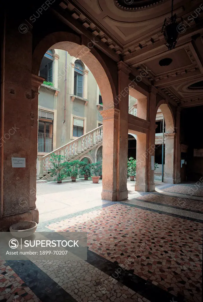 Palazzo del Comune and Scala della Ragione, Verona, 12th Century, 1193, marble,