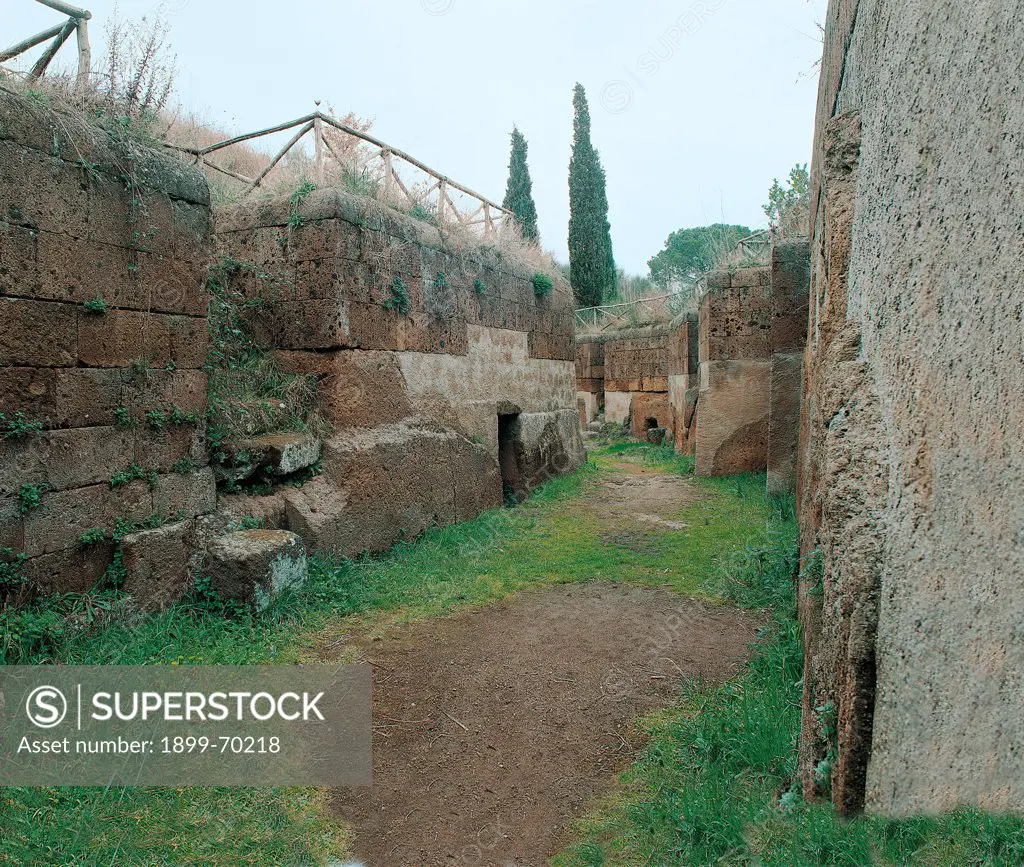 Tumulus tombs in the necropolis of Banditaccia, 9th Century, Estensione di 400 ettari