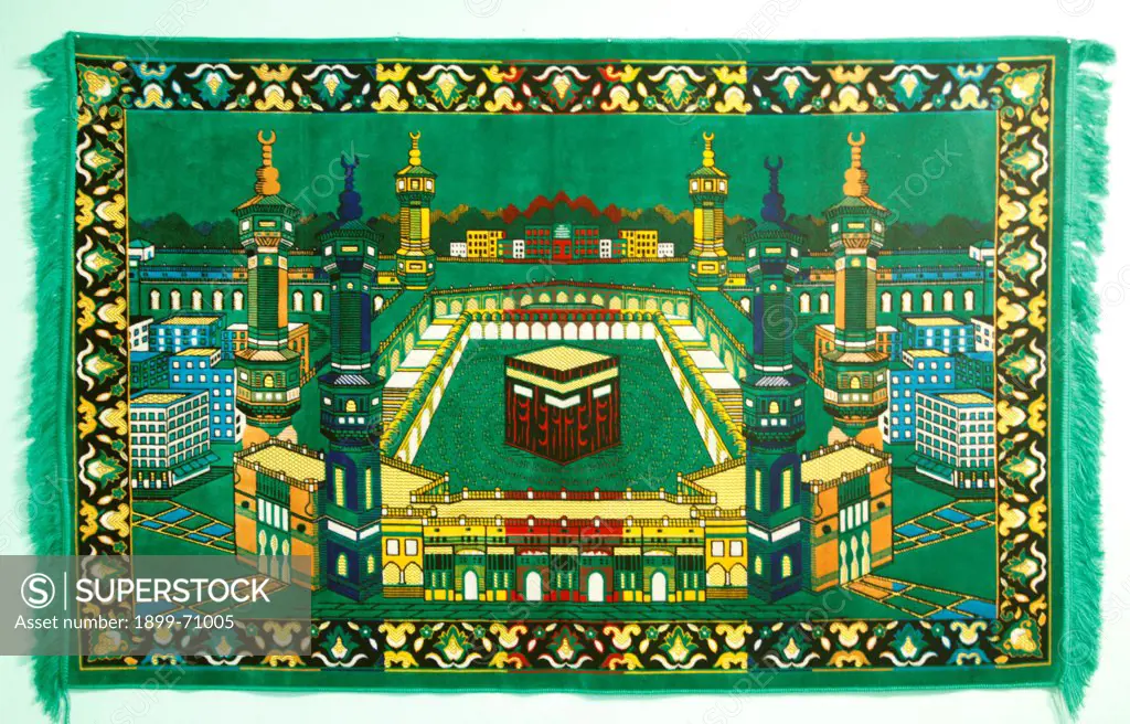 Mecca Ka'aba on a prayer carpet