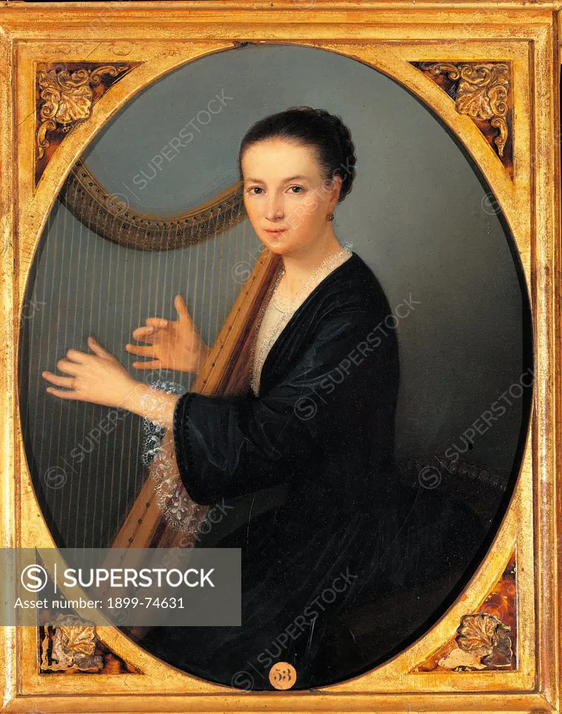 Portrait of Madame Gujon, by Bortolan Rosa, 19th Century, 1860, canvas,