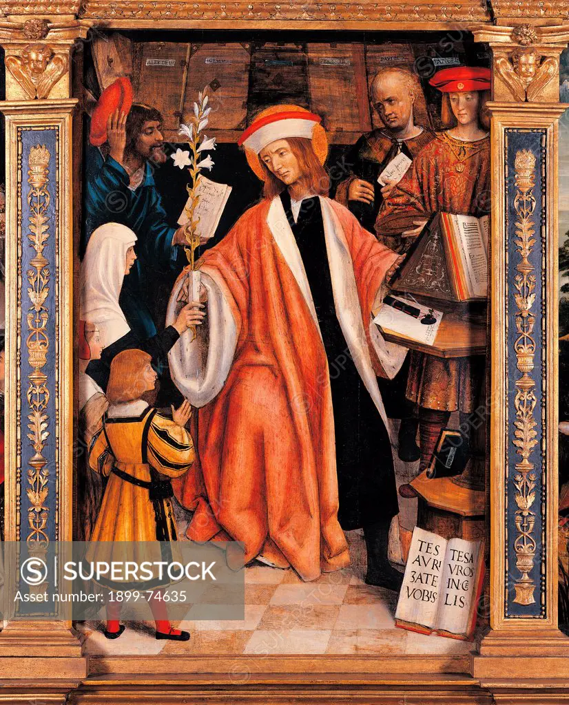 Polyptych of St. Ives, by Ferrari Defendente, 16th Century, 1518, tempera, cm 345 x 270