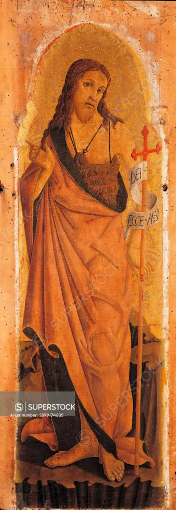 Monterubbiano Polyptych, by Alemanno Pietro, 15th Century, tempera, cm 146 x 33