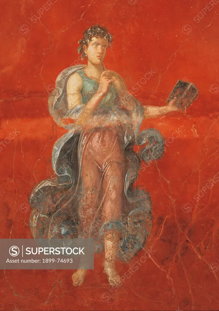 Painting decoration, Moregine, I Century, 55-99, mural painting,