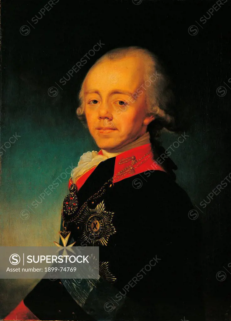 Emperor Paul I, by Anonymous, 18th Century, 1790, oil on canvas, cm 77 x 56
