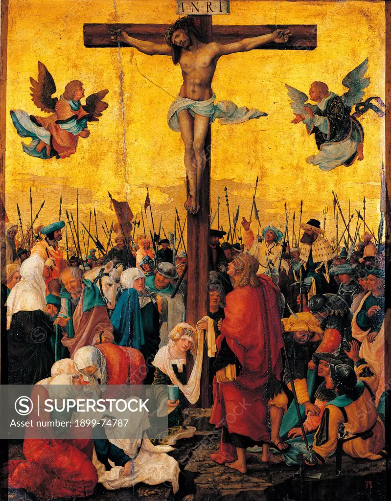The Crucifixion, by Altdorfer Albrecht, 16th Century, 1512-1518, wood,
