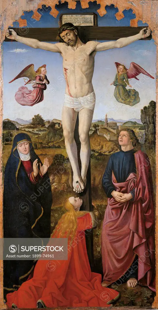 The Crucifixion, by Brea Ludovico, 15th Century, 1485, oil on board, cm 208 x 107