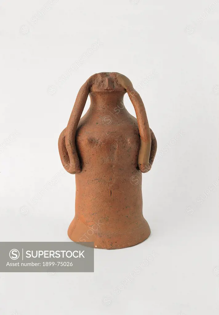 Terracotta Female Idol, VII- Century, terracotta,