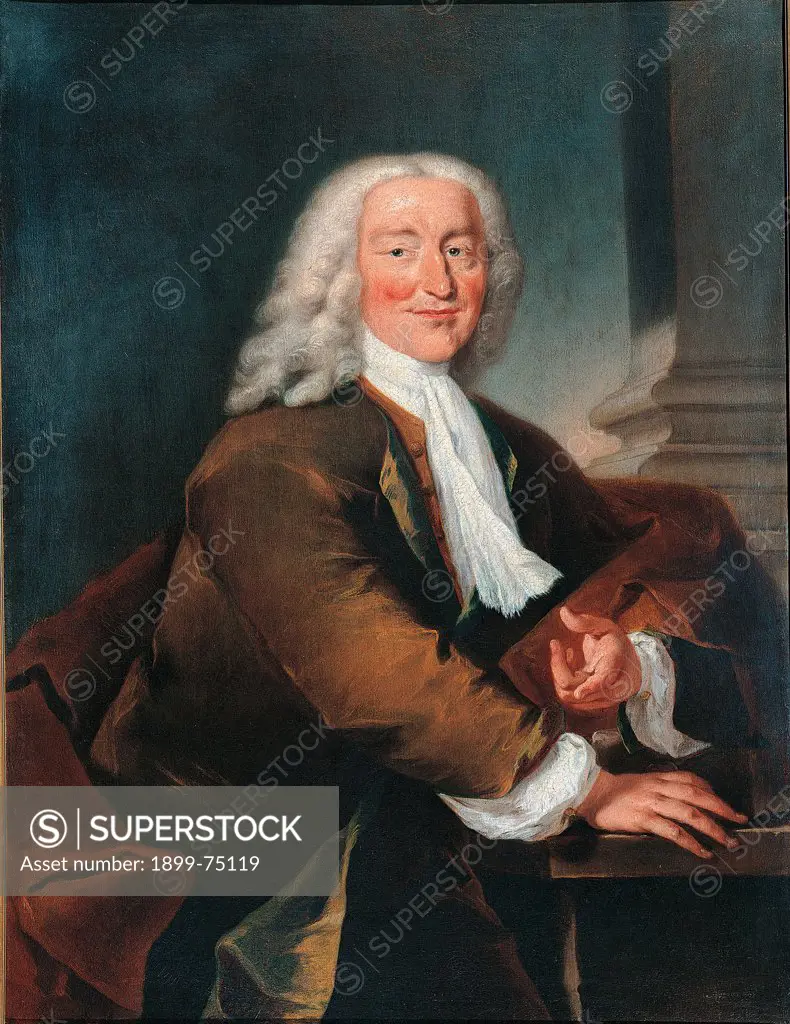 Portrait of Giacomo Linussio, by Grassi Nicola, 18th Century, canvas,