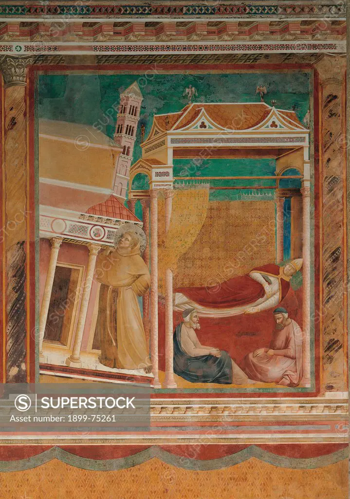 The Dream of Innocent III, by Giotto, 13th Century, 1297-1299, fresco, cm 270 x 230