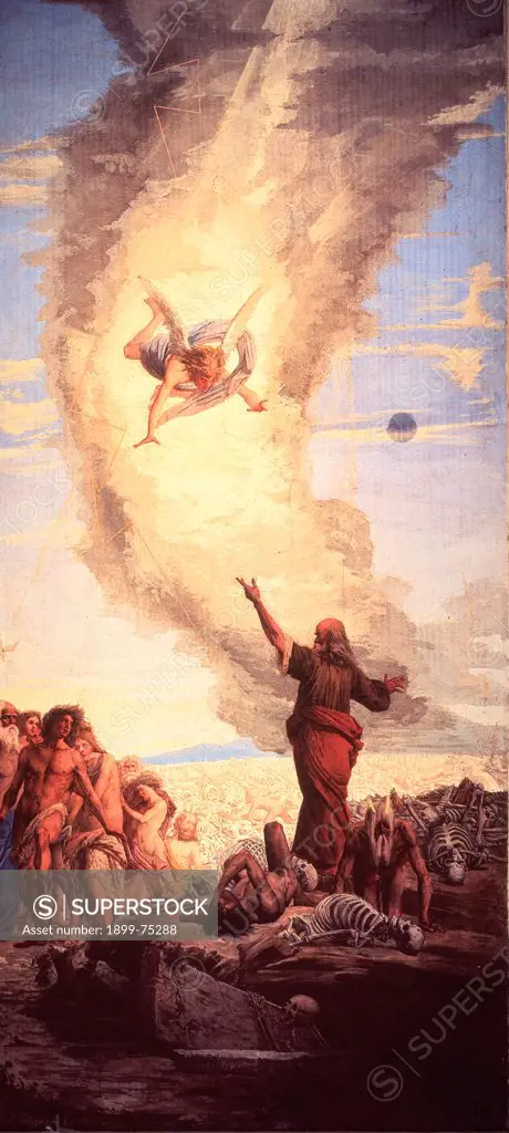 The resurrection of the flesh, by Bordignon No, 1874-1874 Century, fresco,