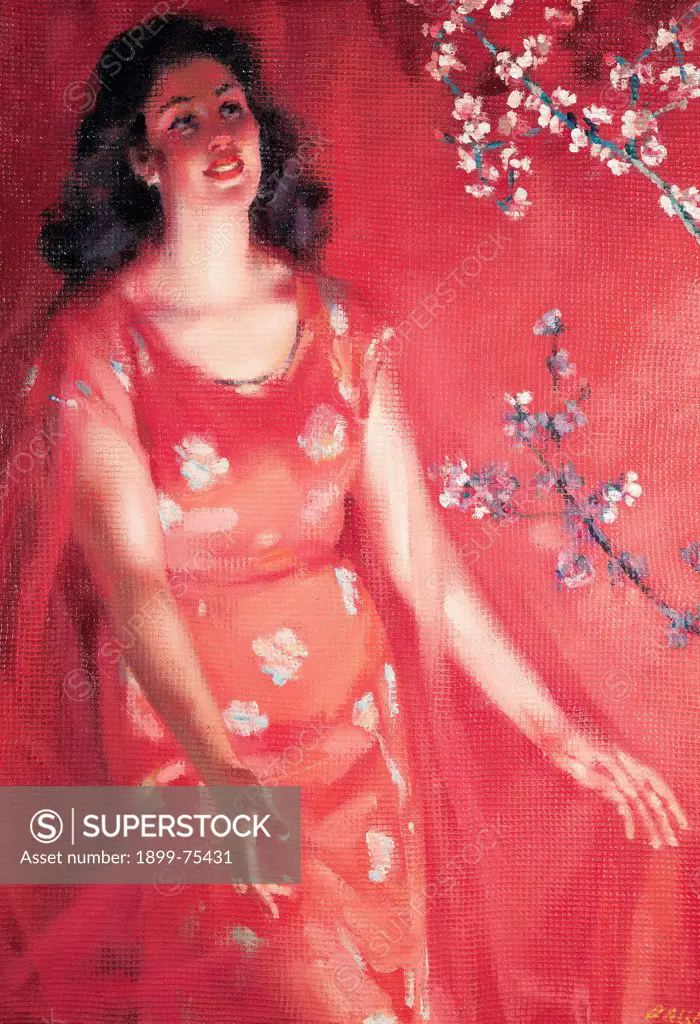 The four seasons in red; Spring (Le quattro stagioni in rosso: Primavera), by Balla Giacomo, 1939-1940, 20th Century, oil on board