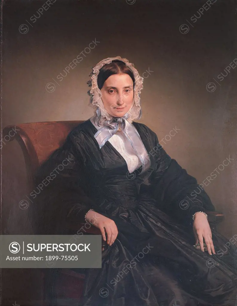 Portrait of Teresa Manzoni Stampa Borri (Ritratto di Teresa Manzoni Stampa Borri), by Francesco Hayez, 1849, 19th Century, oil on canvas, 117 x 92 cm