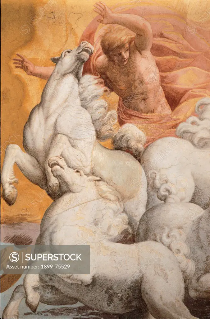 The Fall of Fetonte (La caduta di Fetonte), by Giovan Francesco Barbieri known as il Guercino, 17th Century, fresco