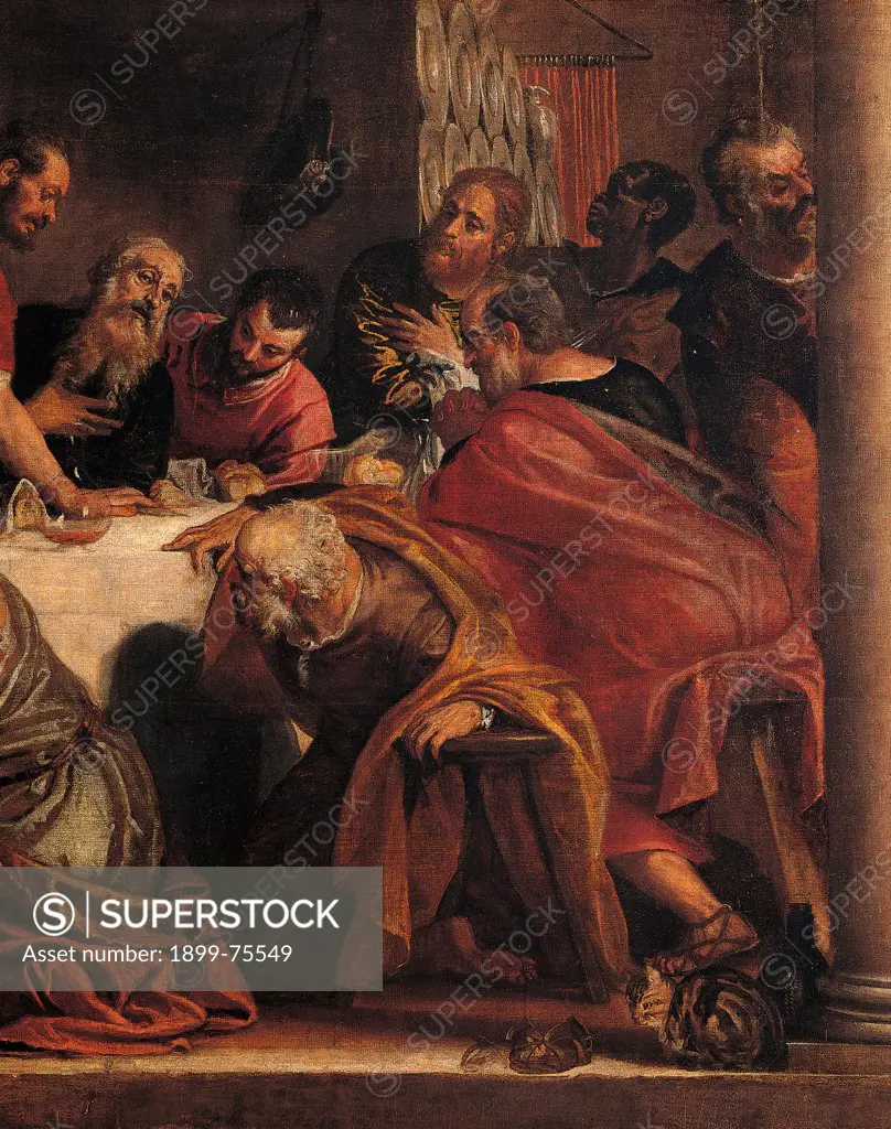 Last Supper (Ultima Cena), by Paolo Caliari known as Veronese, 16th Century, oil on canvas, 220 x 523 cm