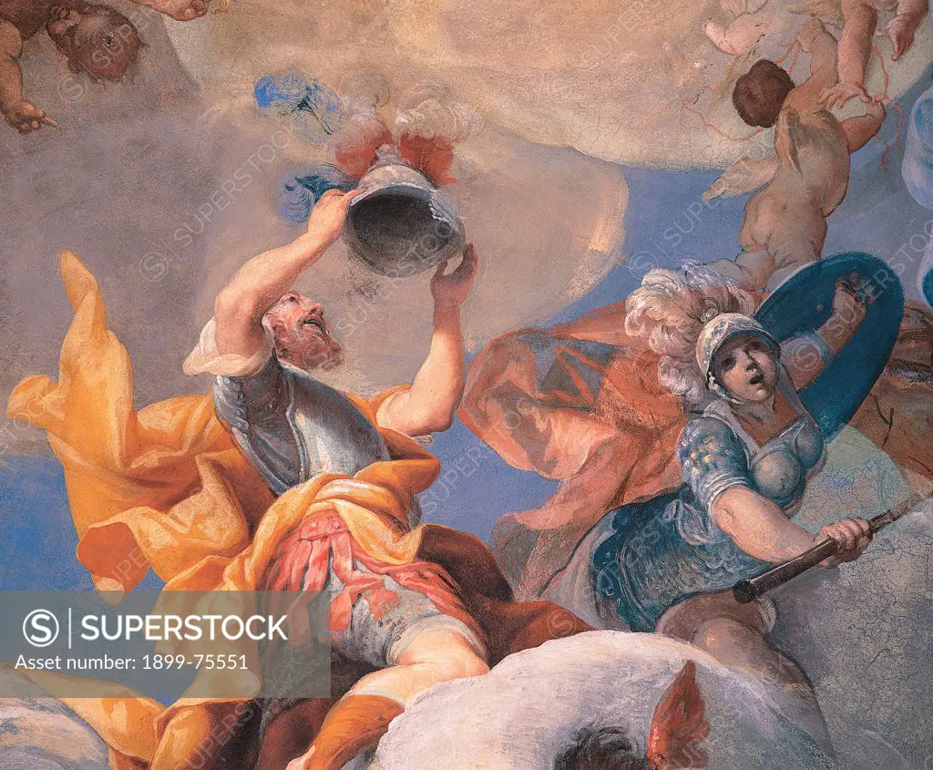 The Banquet of the Gods (the Olympus) (Il convito degli dei (L'Olimpo)), by Giuseppe Maria Crespi known as lo Spagnuolo (or Spagnolo), 1691-1706, 17th Century, fresco