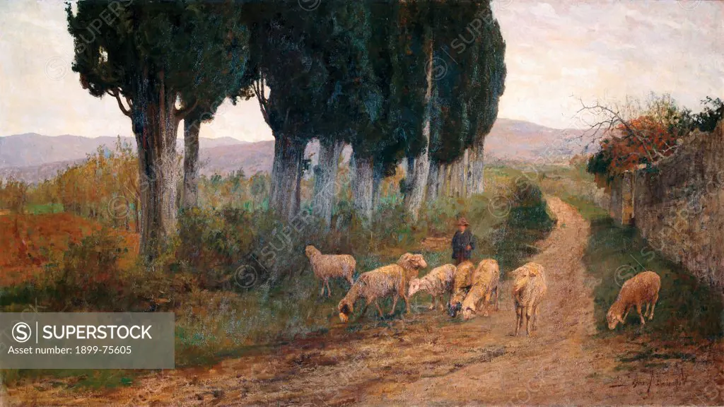 October (Ottobre), by Avondo Vittorio, 1894, 19th Century, oil on canvas
