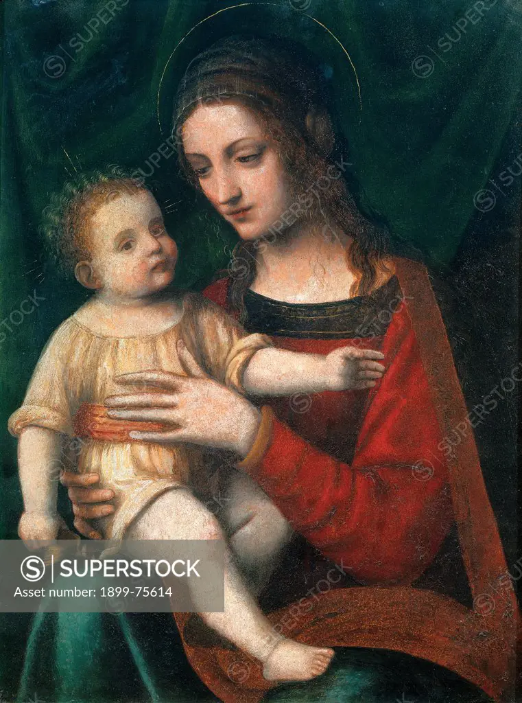 Madonna with child (Madonna con il Bambino), 16th Century, oil on board, 66 x 52 cm