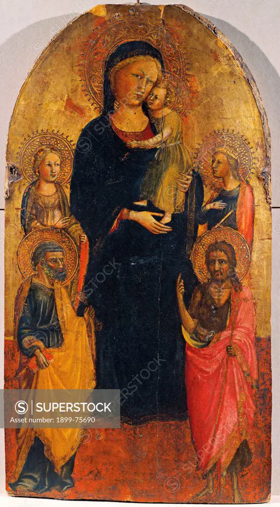 Madonna with the Child and Saints (Madonna con il Bambino e Santi), by workshop of Bicci di Lorenzo, 15th Century, tempera on board