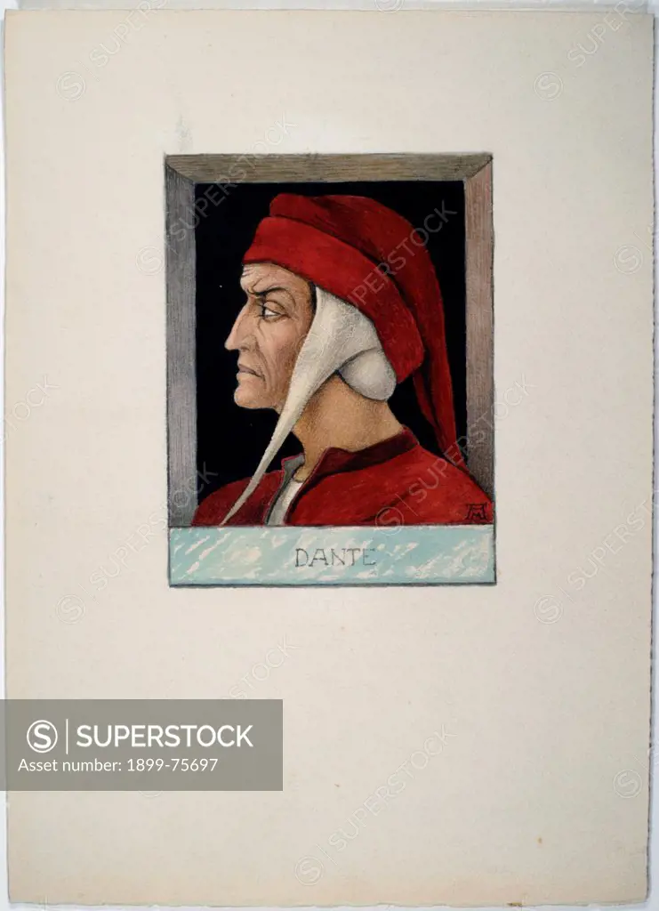 Dantesque Album (Album Dantesco), by Alberto Giacomo Spiridione Martini known as Alberto Martini, 1920-1930, 20th Century, pencil on paper, 29,6 x 19,5 cm