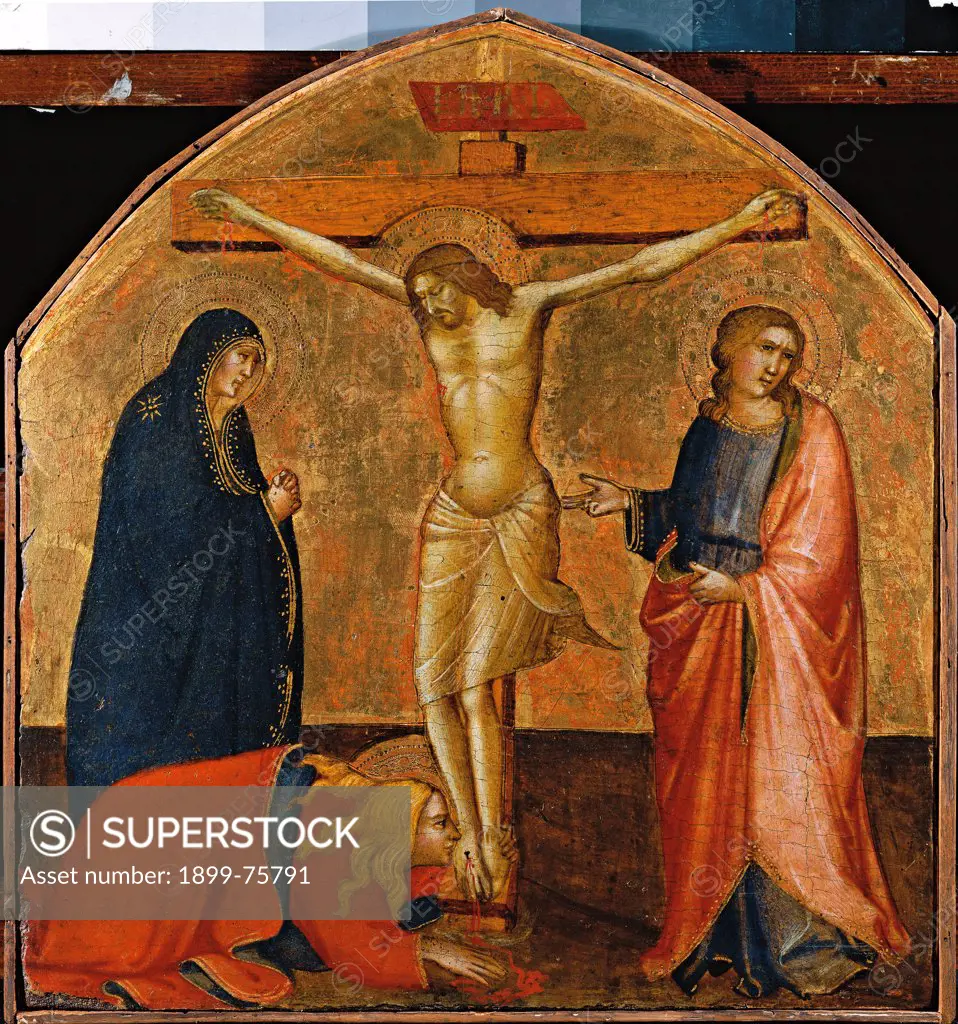 Crucifixion (Crocifissione), by Agnolo Gaddi, 1390-1395, 14th Century, poplar panel