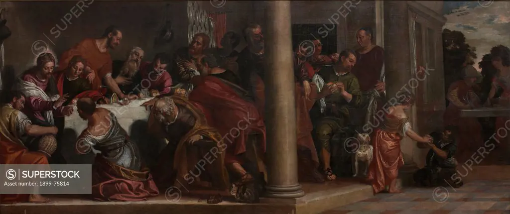 The Last Supper (Ultima Cena), by Paolo Caliari known as Paolo Veronese, 16th Century, oil on canvas, 220 x 523 cm