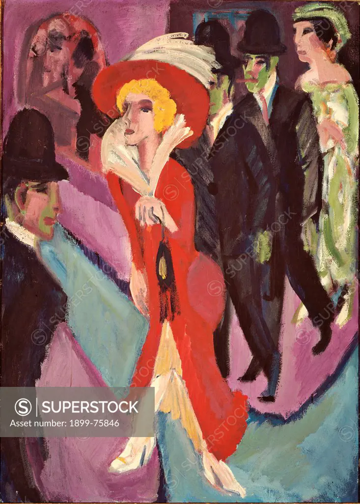 Berlin Street Scene (Berliner Stra¤enszene), by Ernst Ludwig Kirchner, 1914, XX secolo, oil on canvas
