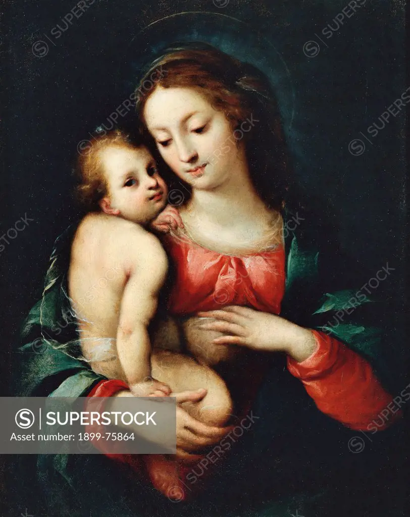 Madonna with the Child (Madonna con il Bambino), by Carlo Francesco Nuvolone, 17th Century, oil on canvas, 76 x 58 cm