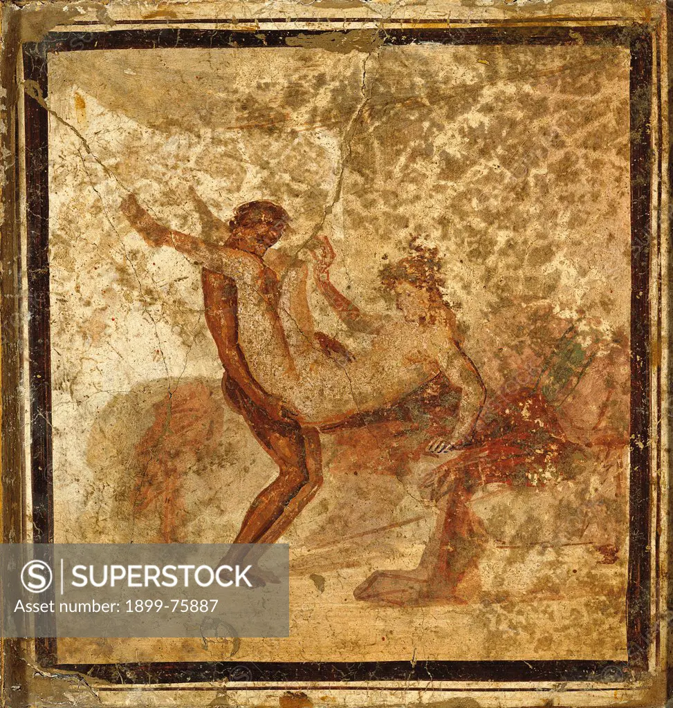 Erotic scene, 1st Century, fresco on wall