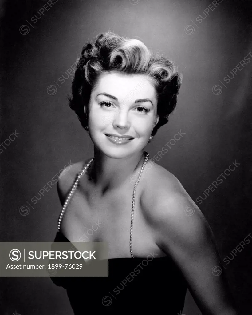 Portrait of American women's swimming champion and actress Esther Williams. USA, 1950s.