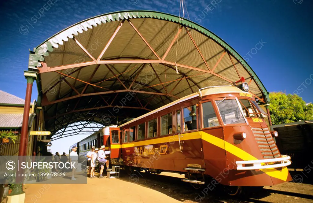 Gulflander historic rail motor Normanton Railway Station, North Queensland, Australia