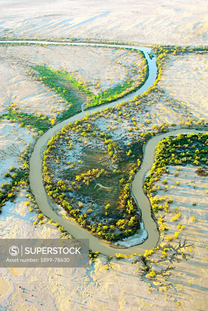 Deep meander of desert river, Kalamurina Station Wildlife Sanctuary, Lake Eyre Basin, northeast South Australia