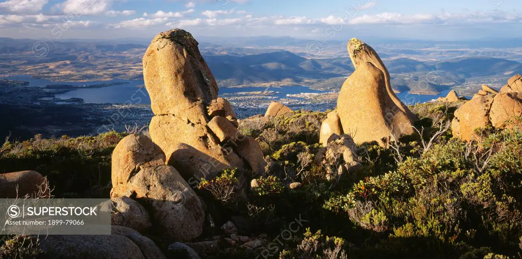 View from Mount Wellington Hobart, Tasmania, Australia