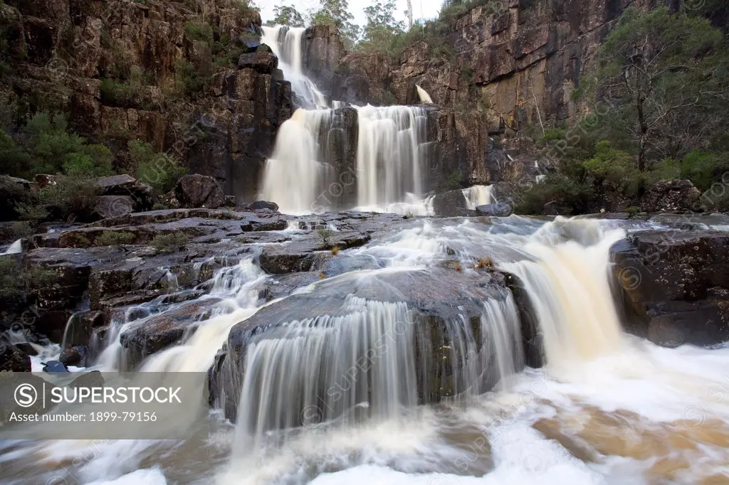 Hardings Falls on the Swan River, Fingal Valley, southeastern Tasmania, Australia