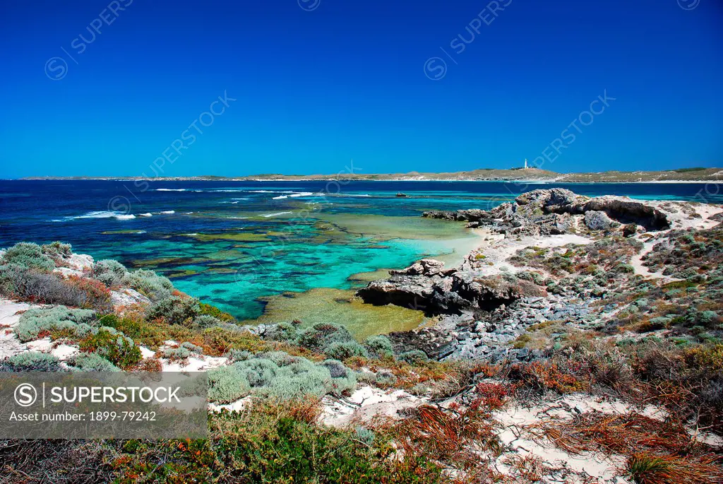 Rocky shore Rottnest Island, Western Australia