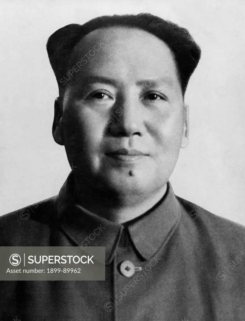 Chairman Mao Zedong of China, a portrait from the 1950s.