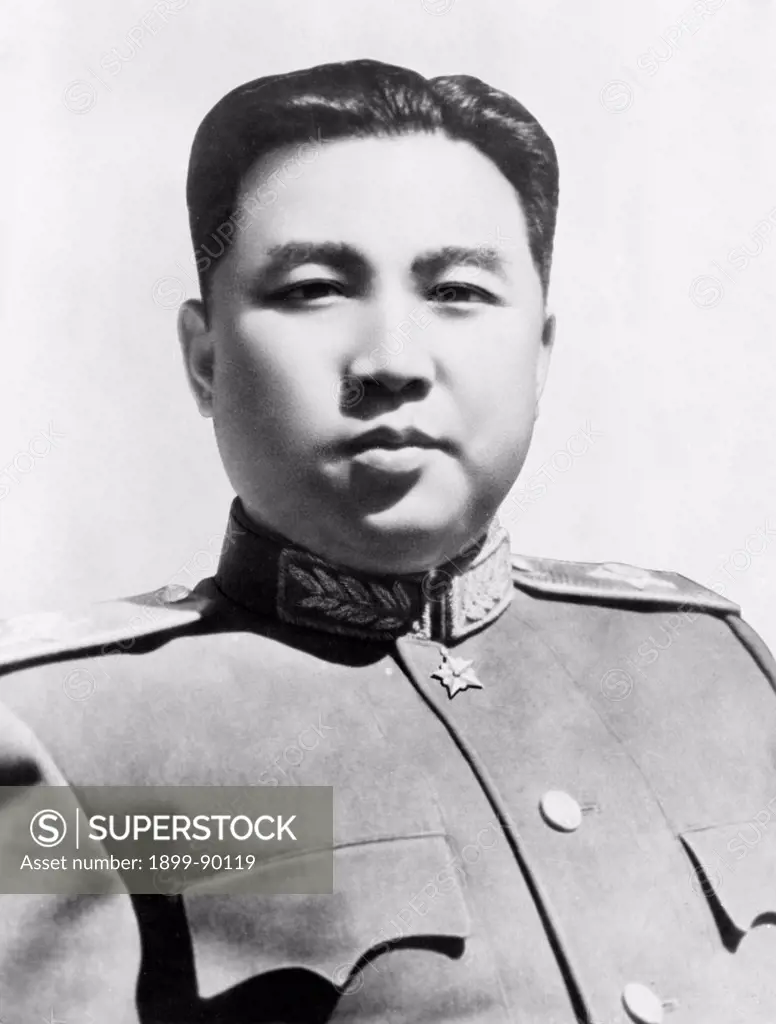Marshal Kim Il Sung, Chairman of the Central Committee of the Korean Nodong Dang and Prime Minister of the Democratic People's Republic of Korea. 1953.