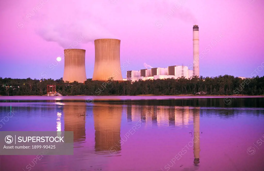 Water vapour and oxides of carbon and other elements from the coal-fired power station that powers SE Qld including Brisbane, Tarong, Queensland, Australia . 01/11/2001
