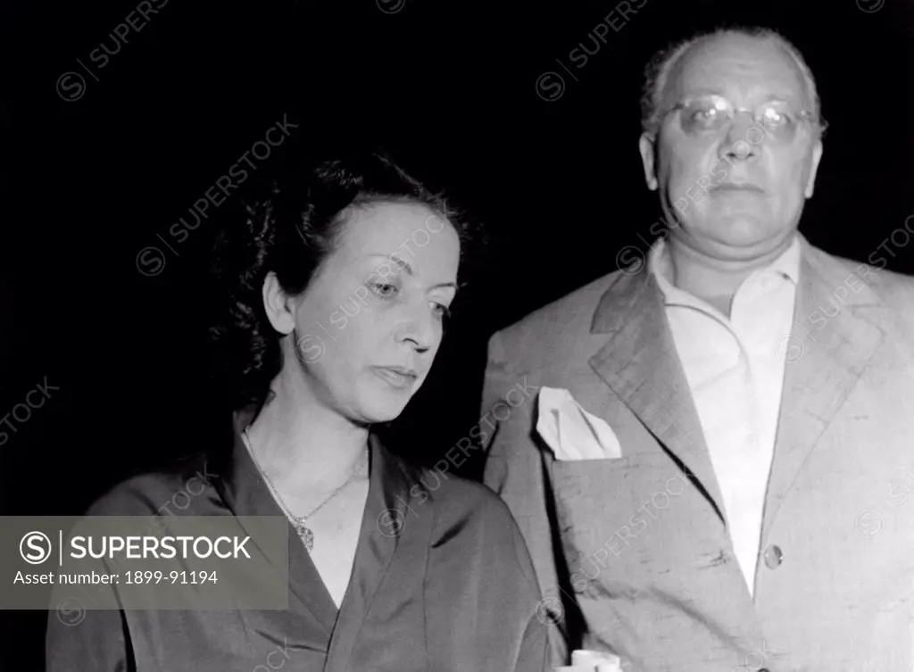 Pia Bellentani, well-known in the crime news for for the murder of her lover Carlo Sacchi with a shot from a 9mm caliber revolver on the 15th September 1948, with her brother Giulio Caroselli. Sulmona (AQ), Italy, 24th July 1954.