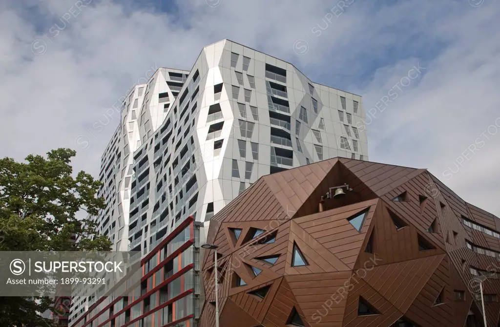 Modern architecture Nieuwe Pauluskerk, Rotterdam, Netherlands, opened June 2013 designed by British architect Will Alsop. The church is part the Calypso mixed use urban development project. (Photo by: Geography Photos/UIG via Getty Images)