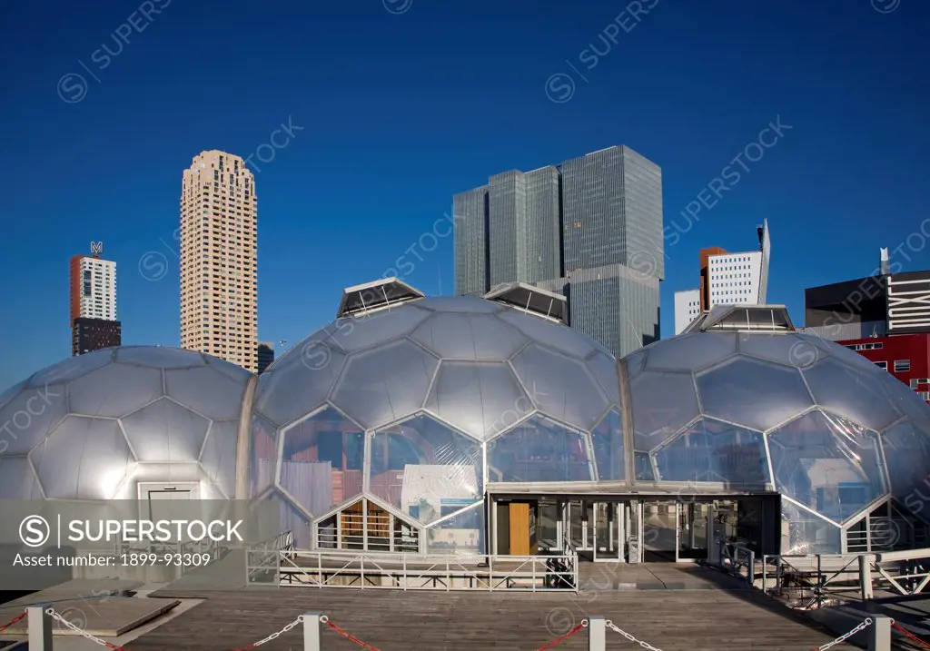 The Floating Pavilion experiment in sustainable architecture and Climate Proof Development, Rotterdam, Netherlands designed by Deltasync and PublicDomain Architects. (Photo by: Geography Photos/UIG via Getty Images)