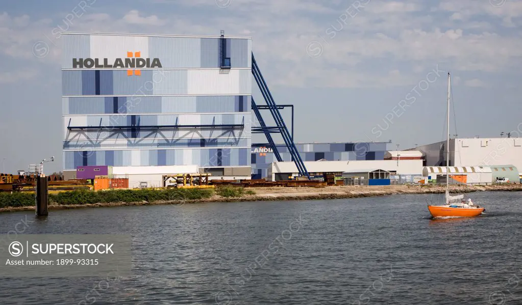 Waterside sign Hollandia steelworks, Krimpen aan de Ijssel, Rotterdam, Netherlands. (Photo by: Geography Photos/UIG via Getty Images)