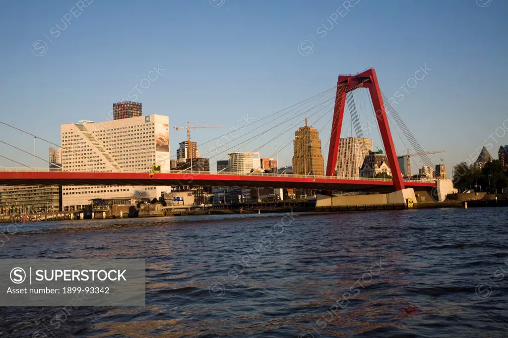Willemsbrug bridge River Maas water Rotterdam Netherlands. (Photo by: Geography Photos/UIG via Getty Images)