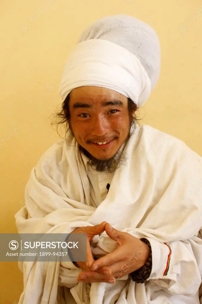 Japanese rastafarian , Lalibela, Ethiopia.,02/04/2010