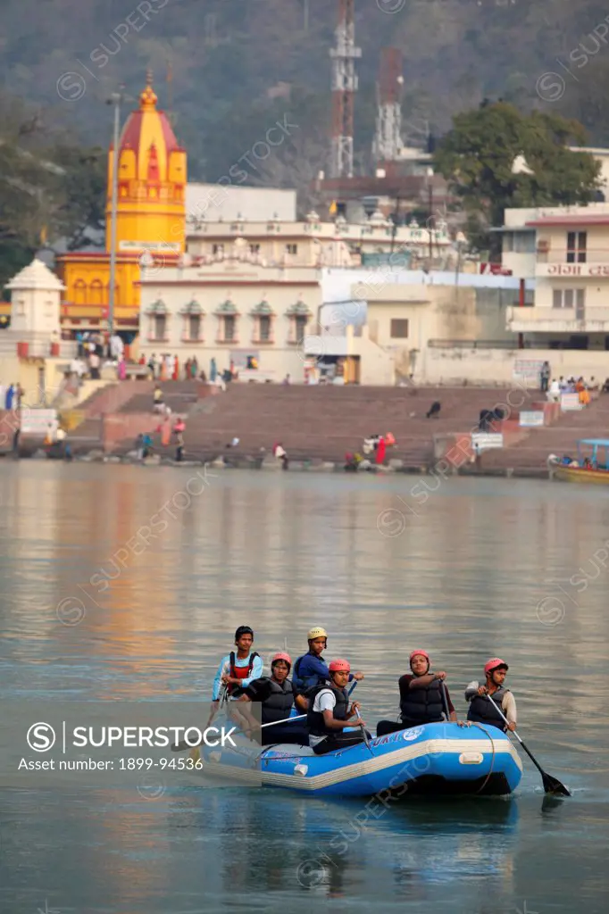 Rafting on the Ganges in Rishikesh, Rishikesh, India.,03/20/2010