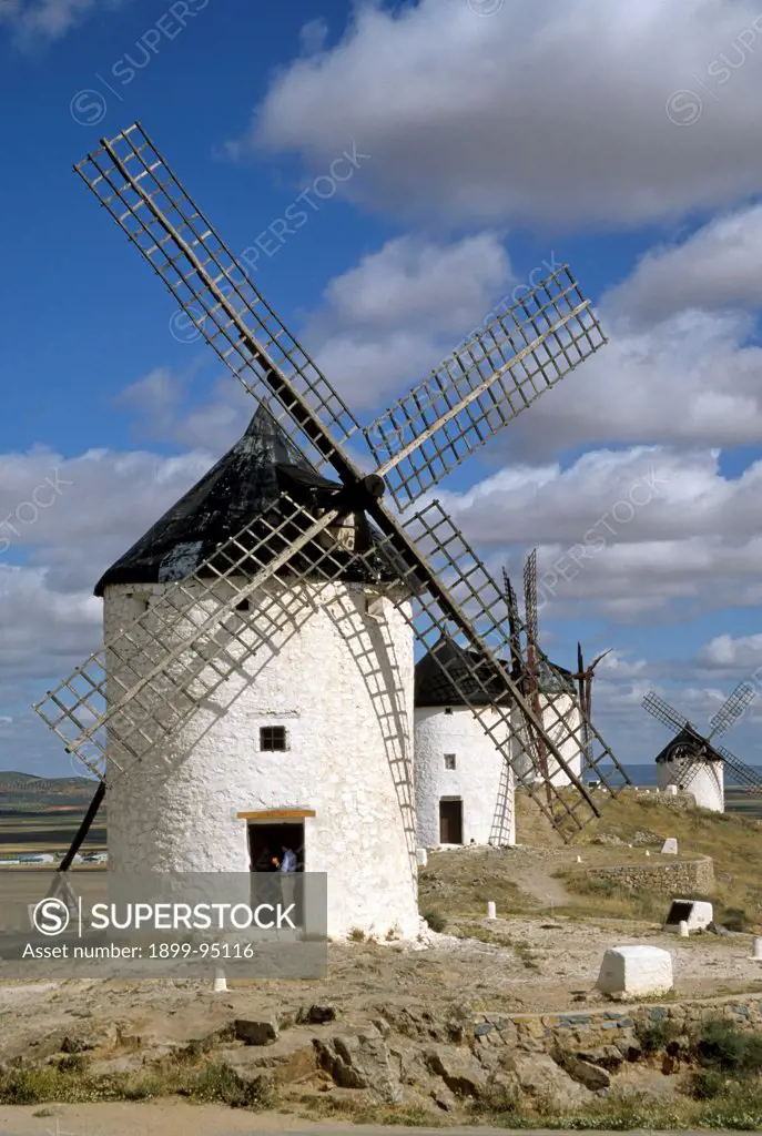 Don Quixote windmills Consuegra Castilla-La Mancha Spain.  20/08/2009